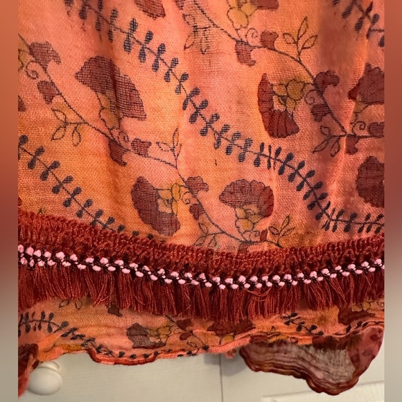 Poupette St. Barth Dress Poncho Chacha cover up one size. Coral - Picture 4 of 10